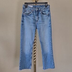 Zara Light Blue Cropped Jeans